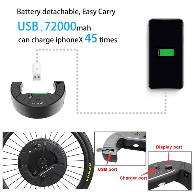 IMortor/ Imotor-Kit d'invitation de vélo électrique avec batterie