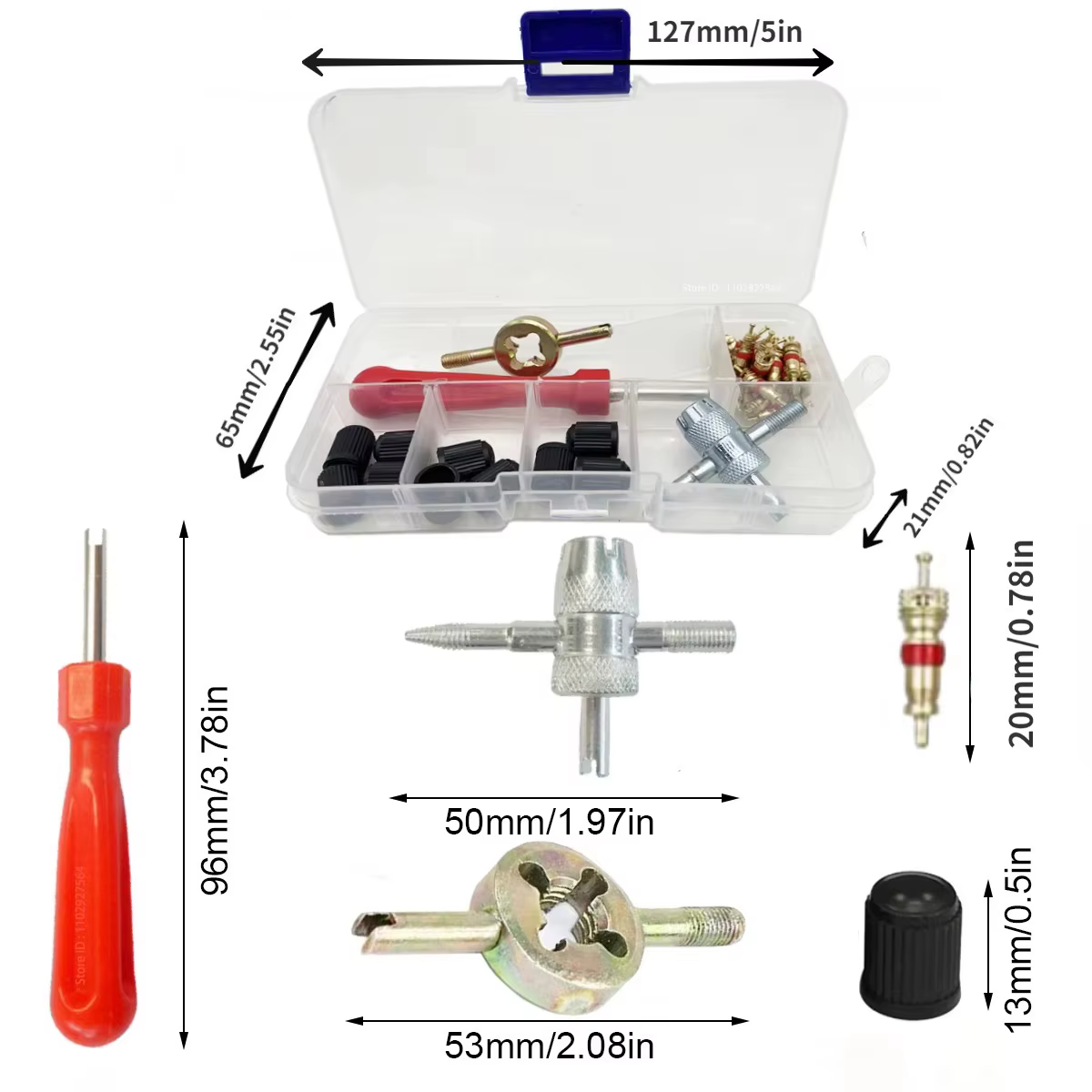 Poignée fendue pour vélo de voiture, tige de Valve de pneu, dissolvant de noyau, tournevis, réparation de pneus, Kit d'outils d'installation, accessoires automobiles et motos