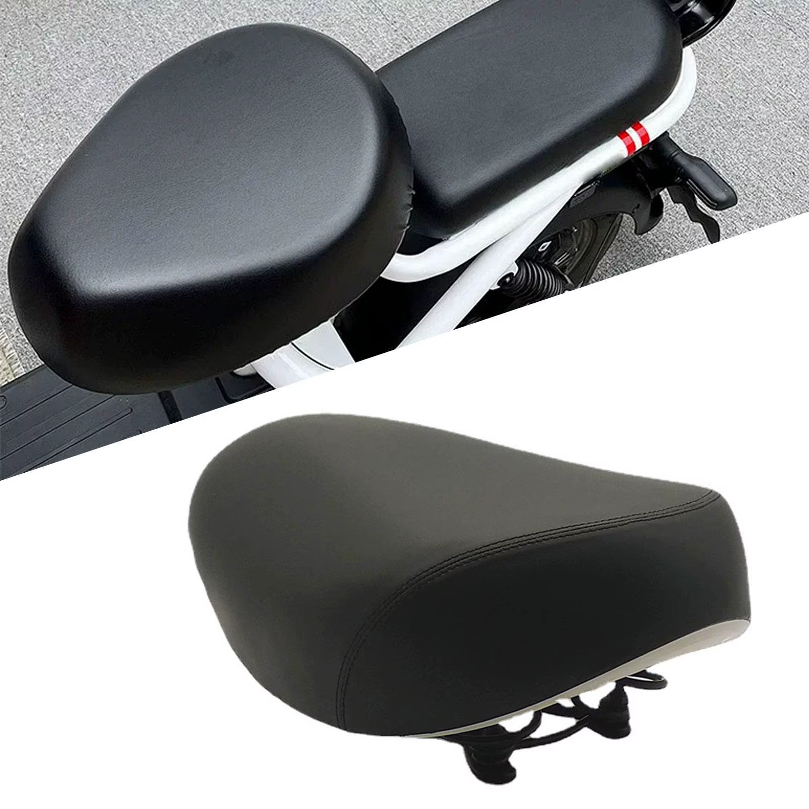 Selle de vélo électrique d'extérieur large et confortable avec coussin en gel