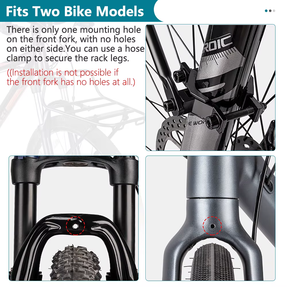 Porte-bagages avant en alliage d'aluminium 2026 pour VTT et vélo de route