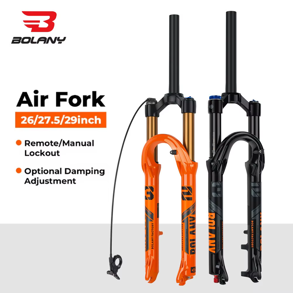 BOLANY Fourche VTT 32 mm 120 mm Air/Huile Double Verrouillage 26-29" Alliage de magnésium