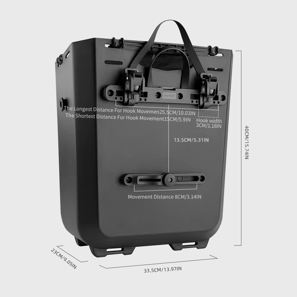 Boîte latérale pour vélo Rhinowalk 20L