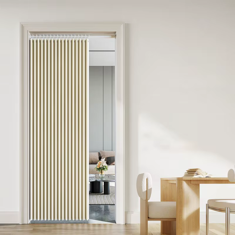 Rideau de séparation pliable pour cuisine et balcon, panneau de séparation souple avec un drapé élégant et un style moderne pour la maison