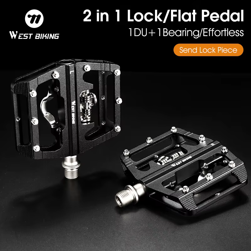 WEST BIKING 2 en 1 pédales de vélo vtt
