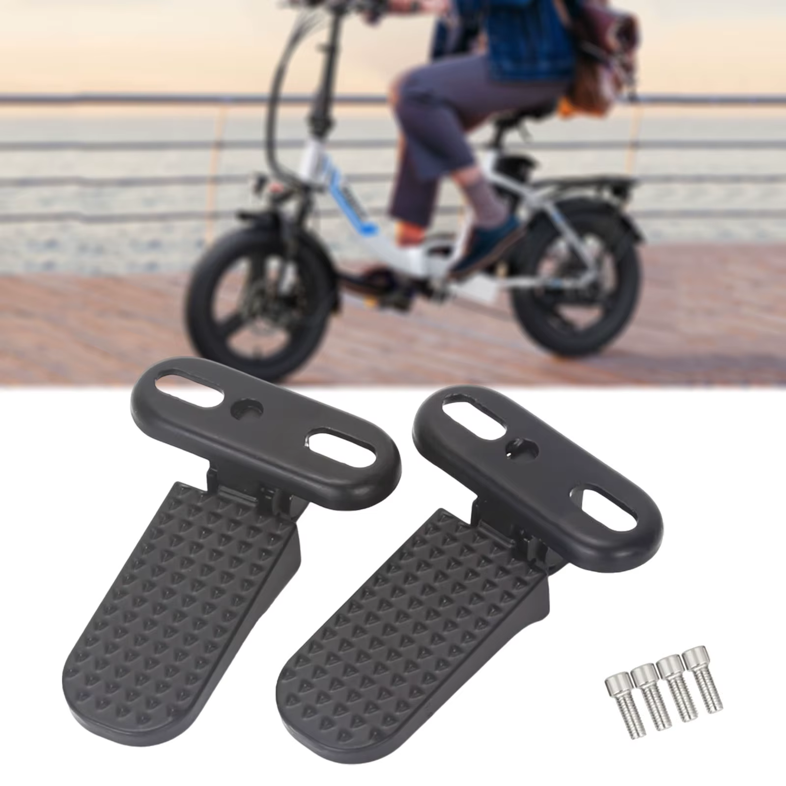 1 paire de pédales arrière de vélo électrique remplacer les composants accessoires en métal vélos plaque de pied