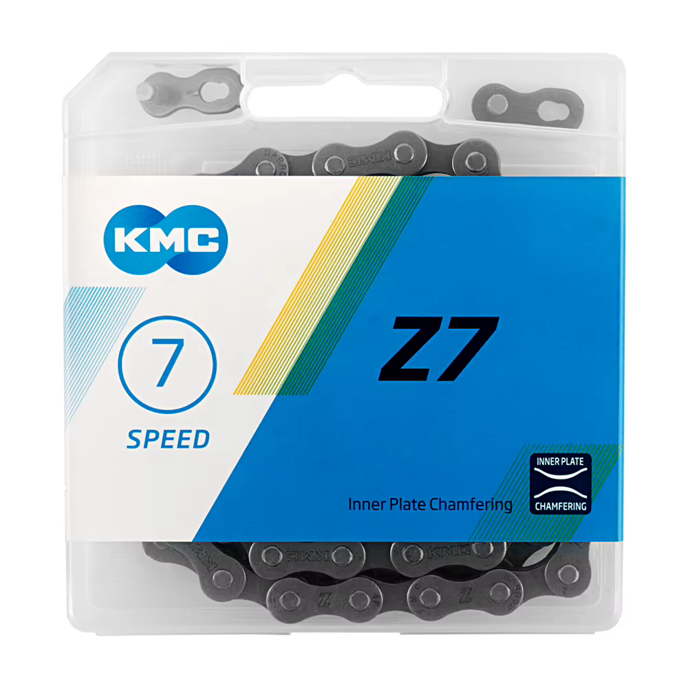 KMC Z7 Gris Marron 116L 7/14/21Vitesse Chaîne de vélo 1/2 "x3/32" 1x7S 2x7S 3x7S dériers