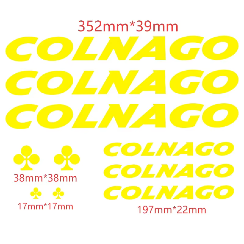 Autocollants de tailles personnalisables pour cadre de vélo