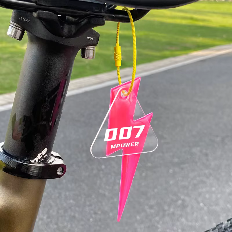 Pendentif réfléchissant pour vélo, avertissement de sécurité pour conduite en plein air, pendentif éclair, vélo pliant, vélo de route, type universel