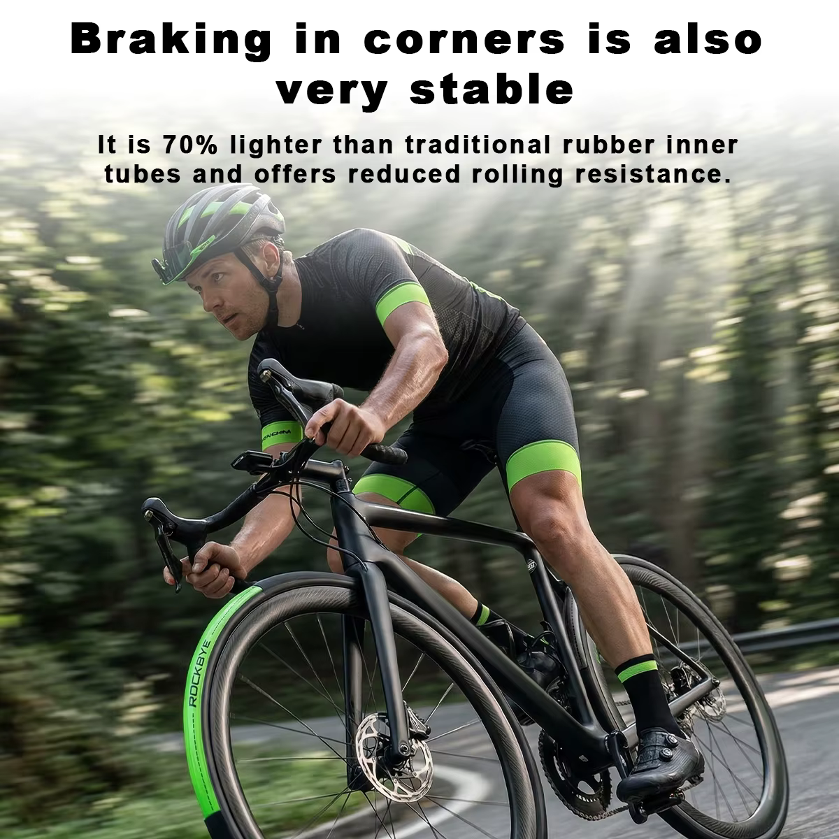 Chambre à air de vélo de route Rockbye 28g ultralégère portable en TPU