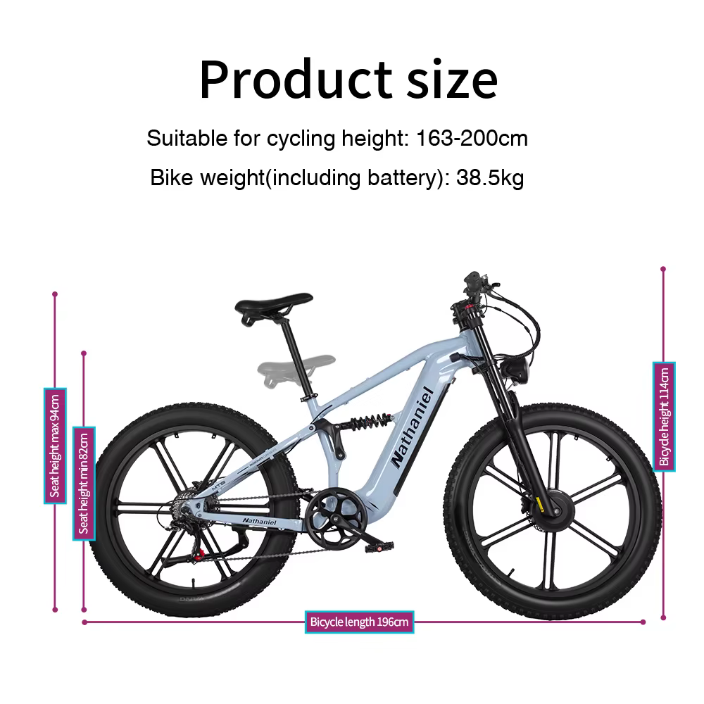 Vélo électrique Nathaniel 2000W SYR09 à double transmission