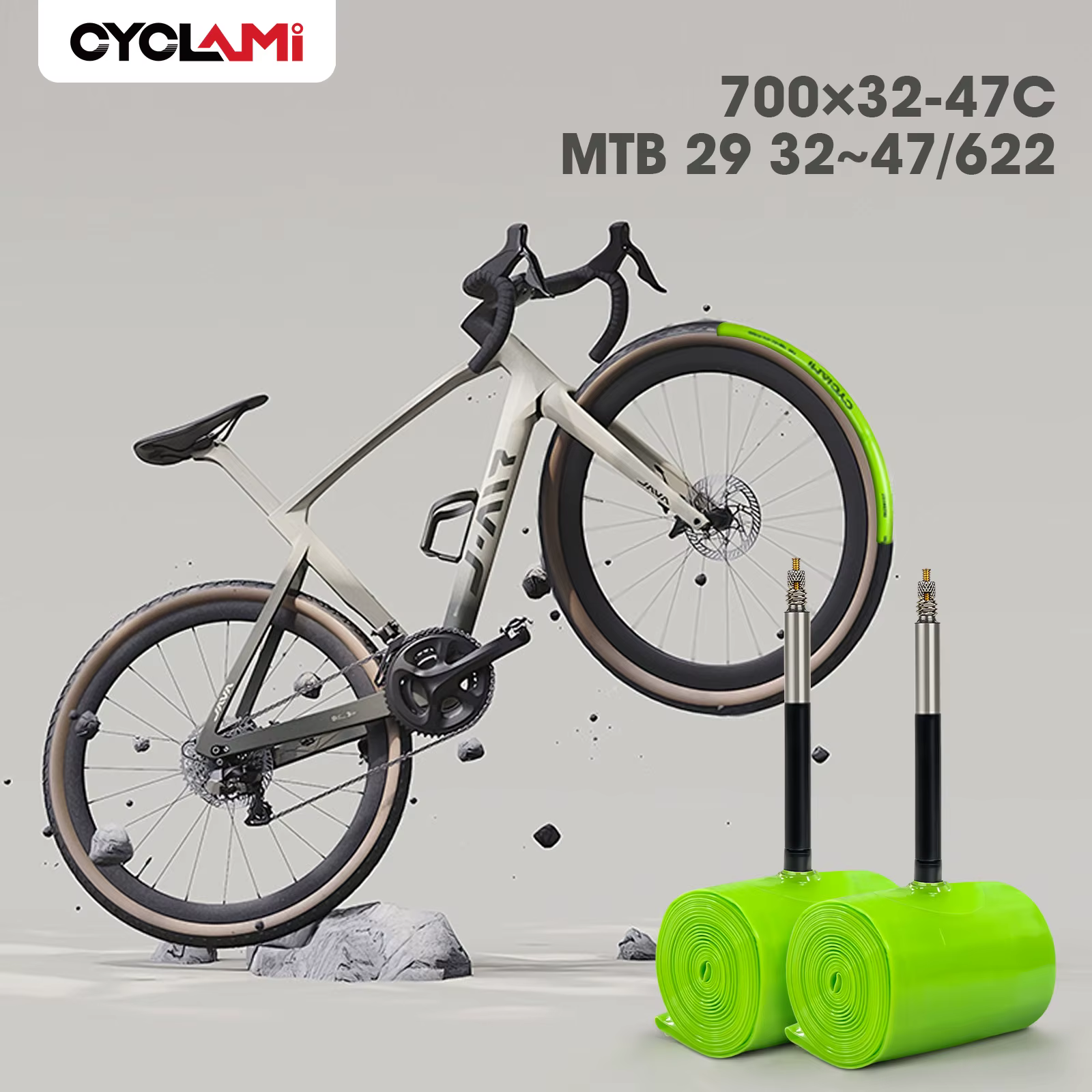 Chambre à air CYCLAMI pour vélo de gravier