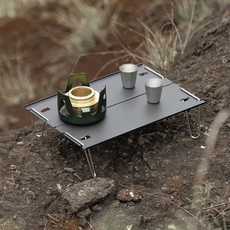 Table pliante légère en aluminium, mobilier de Camping d'extérieur Compact et Portable pour pique-nique plage jardin voyage avec détachable