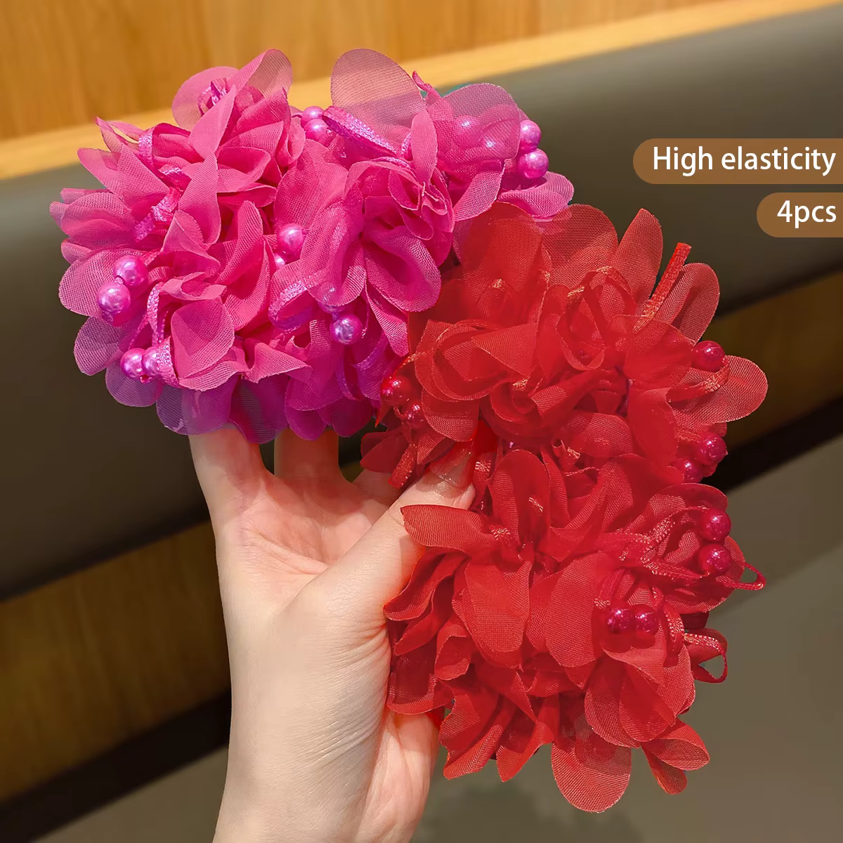 4 accessoires pour cheveux avec bandeaux mignons et doux, adaptés à un usage quotidien