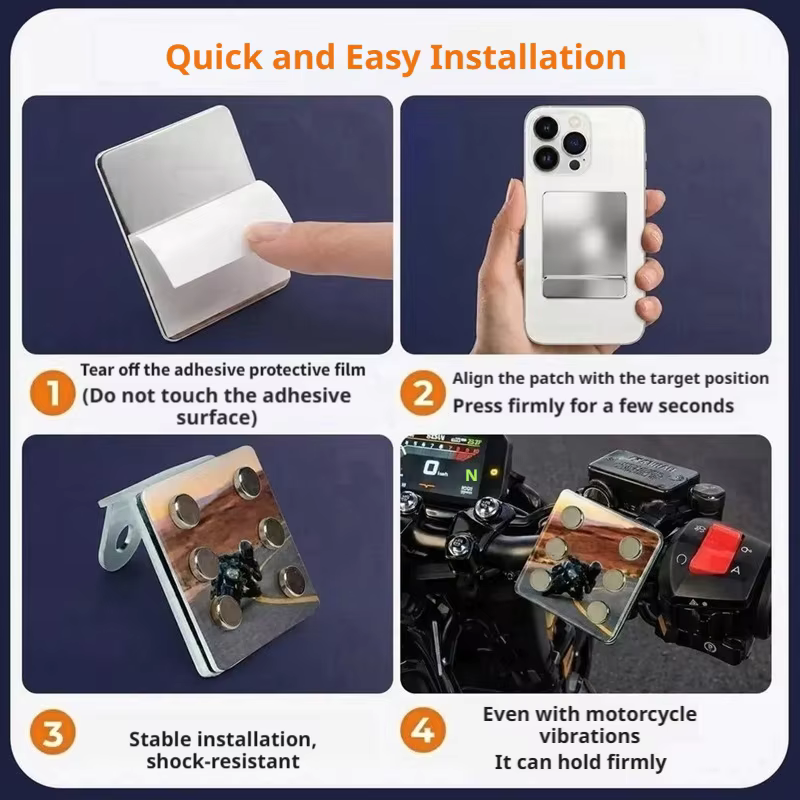 SEAMETAL – support de téléphone magnétique pour guidon de moto