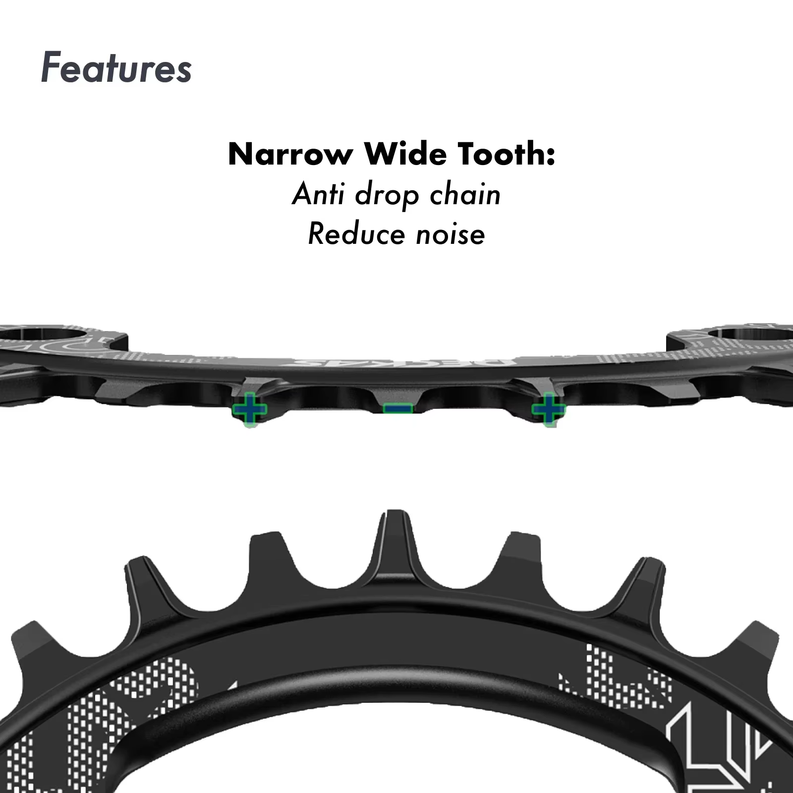 Deckas plateau de vélo ovale 104BCD 32T 34T 36T 38T 40 42 44 46 48 50 52 dents vtt vélos de route roue à chaîne de montagne 104 Bcd