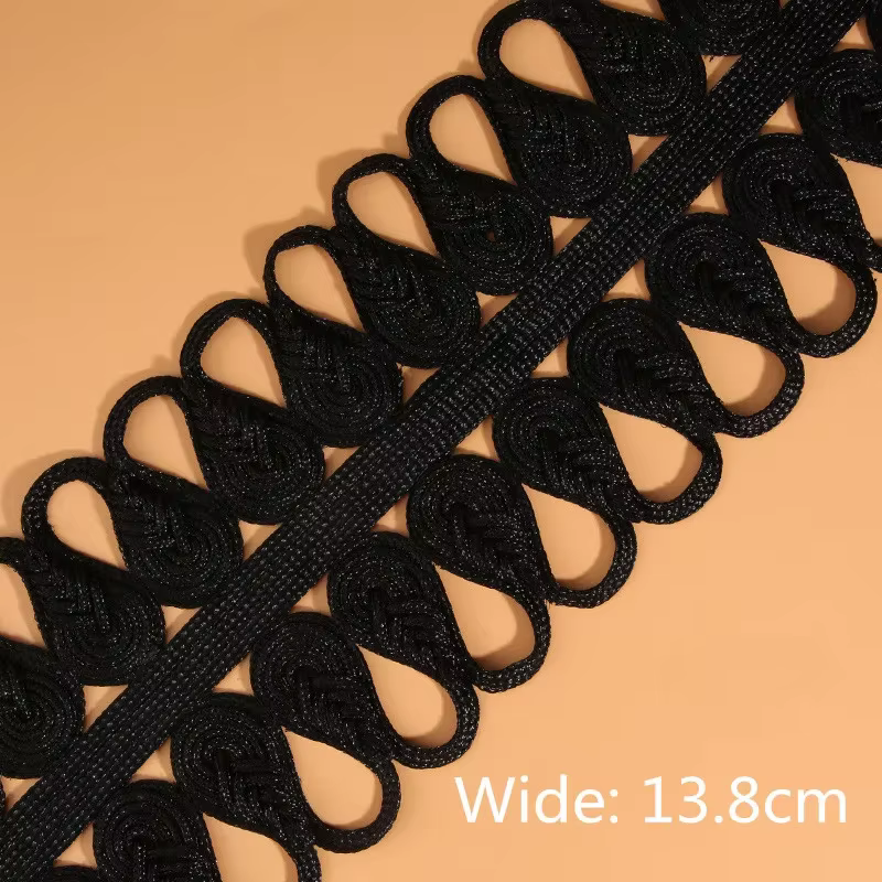 Accessoires de Dentelle pour Bricolage Manteau, Décoration de Poche, Matériel de Couture, Sangle de Sangle, 1 Mètre
