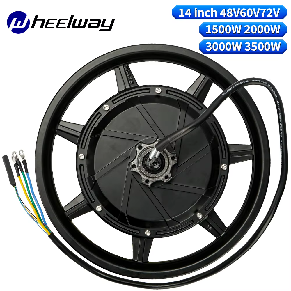 Vélo électrique 14 pouces avec moteur moyeu renforcé 36V 72V 2000W 3000W 120km/h