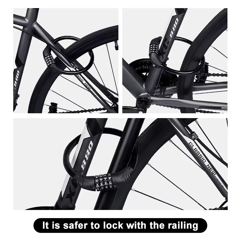 Serrure de vélo VTT sécurité Portable Code à 4 chiffres
