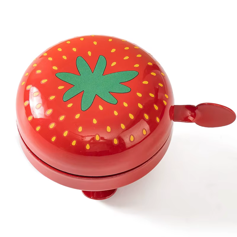 Sonnette de vélo motif pastèque et fraise pour enfants