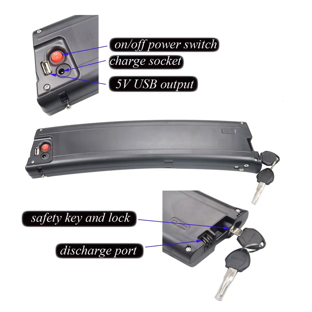 Batterie de vélo électrique pliable Reention Scimitar 36V 7.8Ah 9.6Ah 10.5Ah pour vélos électriques Jupiter Summit Lyon Carrera Crosscity