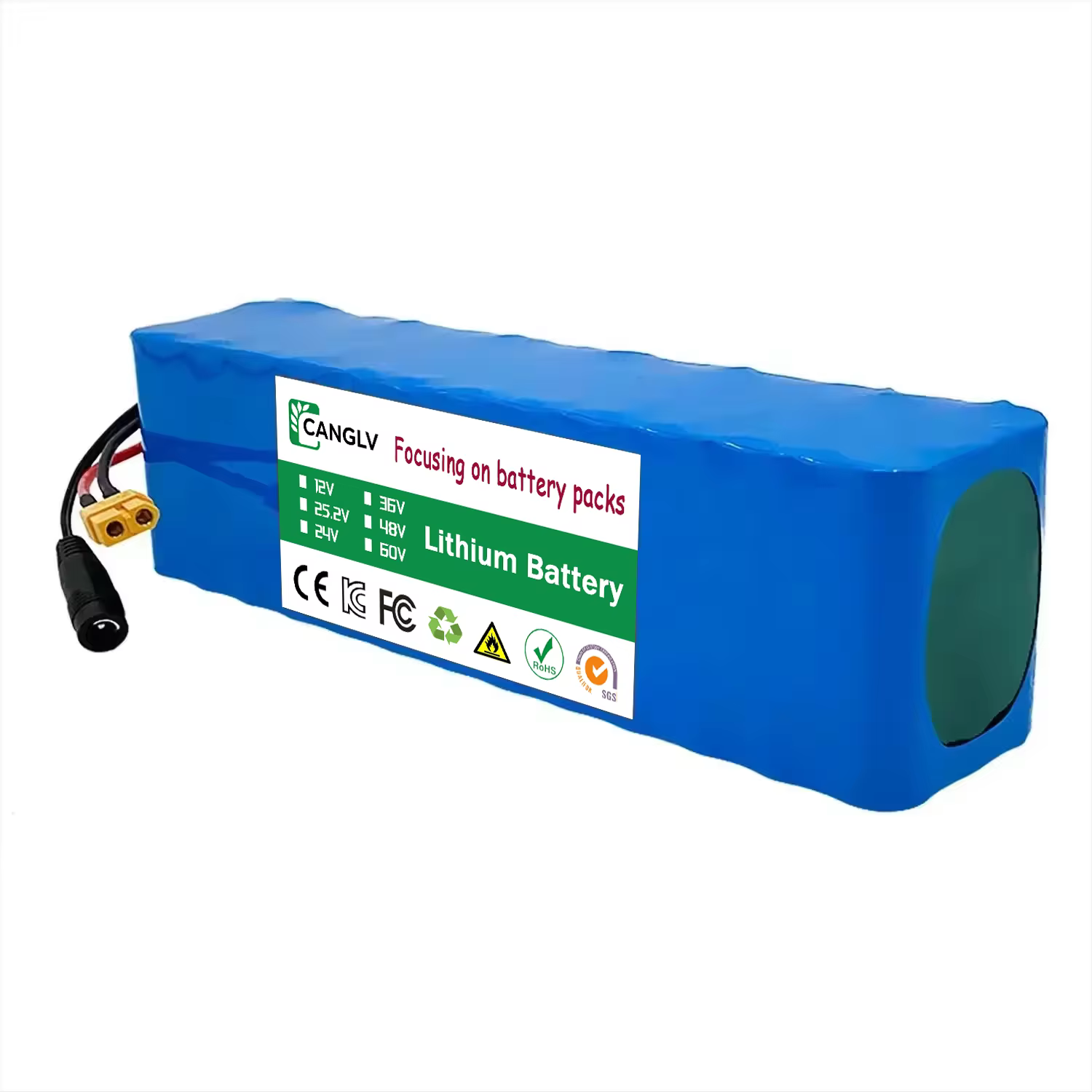 Batterie rechargeable haute capacité 48V 100Ah 13S3P 1000W BMS 54.6V pour vélo électrique et trottinette