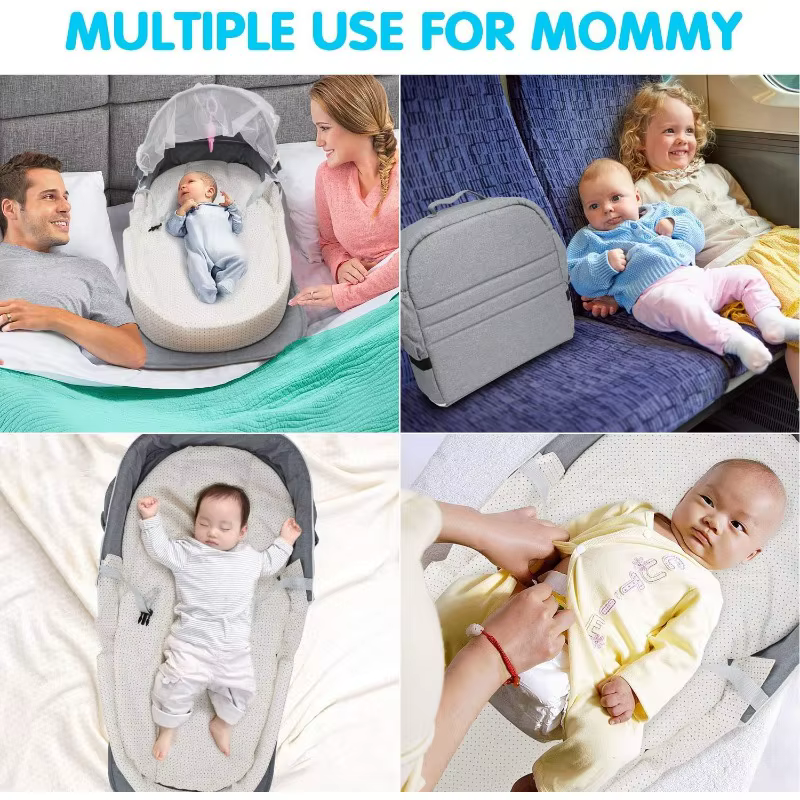 Berceau pour nouveau-nés, lit de voyage pour bébé avec filet, nid pliable pour bébé, moustiquaire, sac de couchage pour nourrissons, nid de couchage pour nouveau-nés