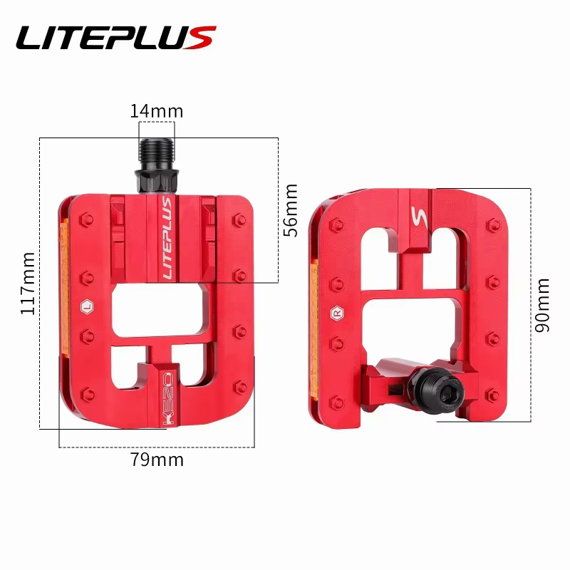 LITEPLUS pédales plates de vélo pliables