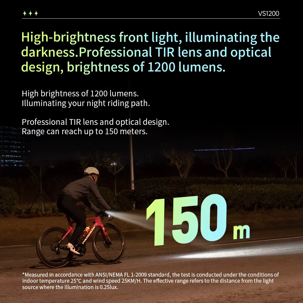 IGPSPORT VS1200 lumière de vélo phare