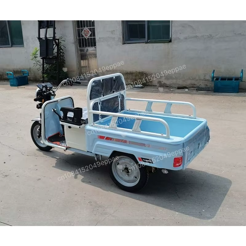 Tricycle électrique pliable 600W, véhicule de transport multifonctionnel miniature pour adultes, pour le transport de marchandises