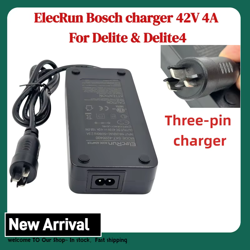 Chargeur 42V 4A pour batterie de vélo électrique Bosch Delite