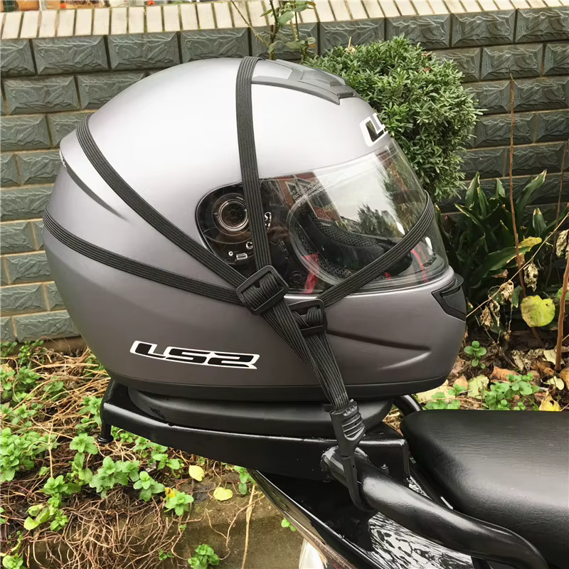 Sangle de corde élastique rétractable pour bagages de casque de moto et de vélo