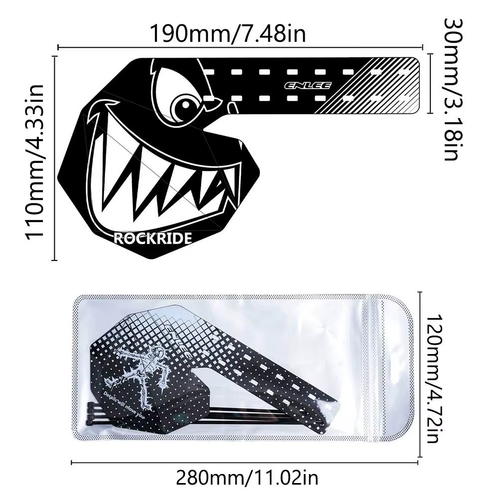 Plaque de protection de dérailleur arrière de vélo noir PP5