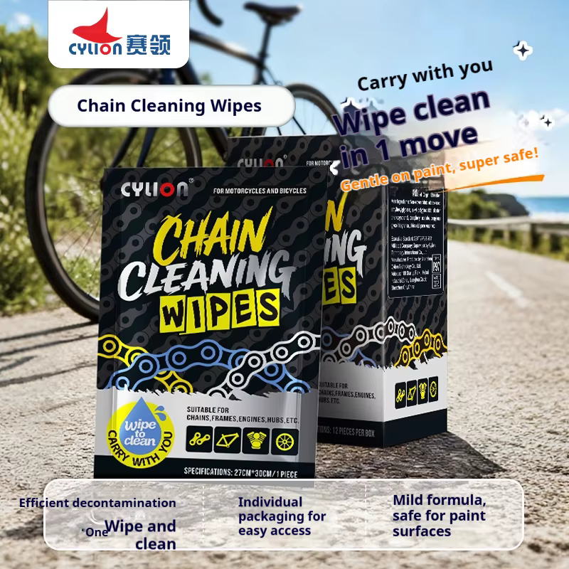 Lingettes de nettoyage jetables pour chaîne de vélo