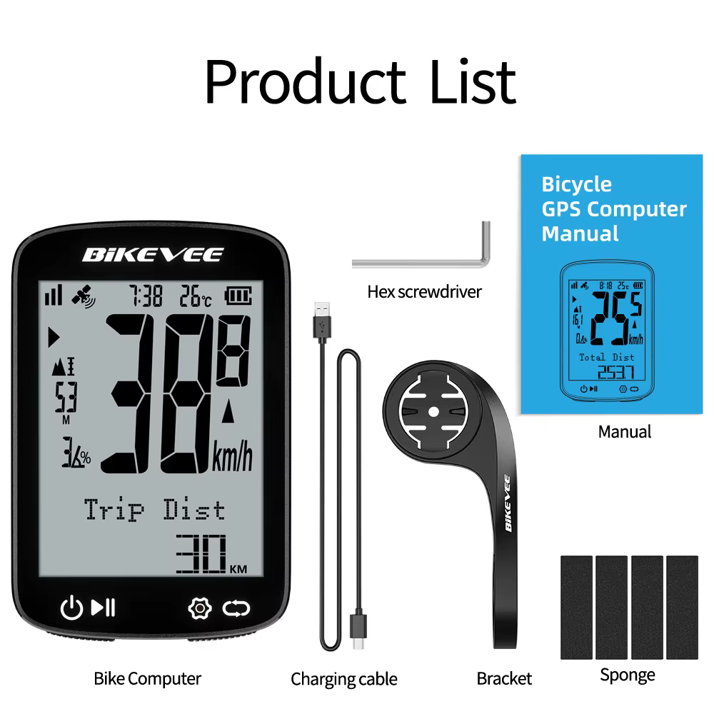 Ordinateur de vélo sans fil GPS