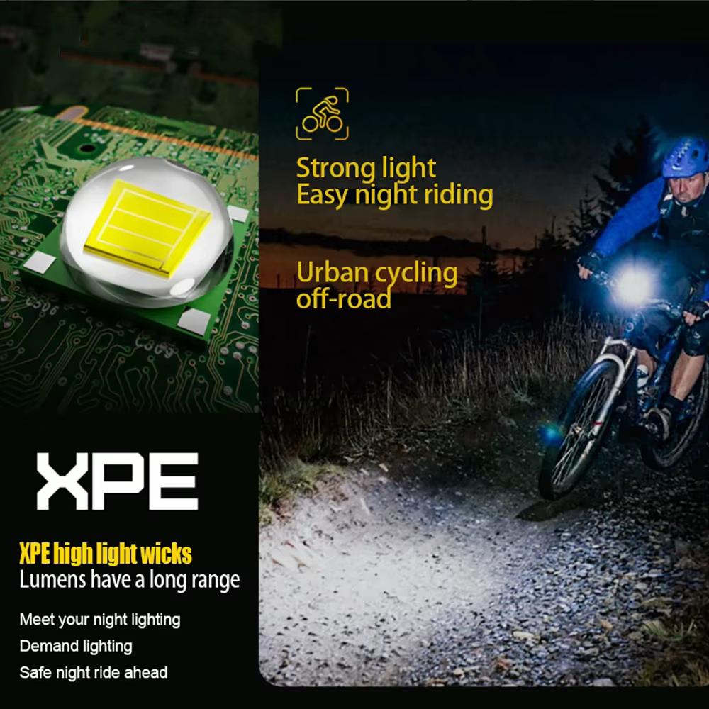 Lumière solaire de vélo avec klaxon LED