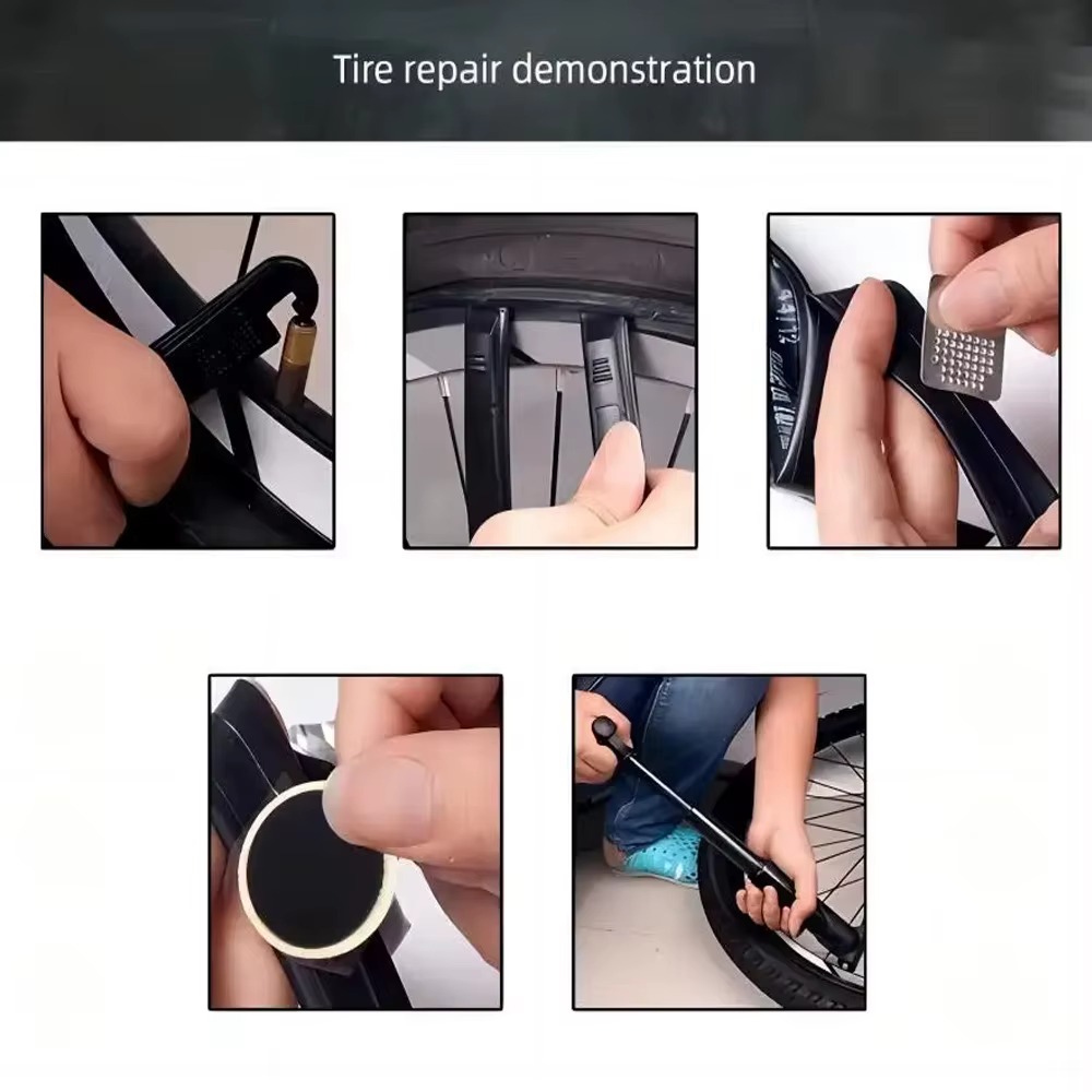 Kit de réparation de pneus de vélo : Patchs