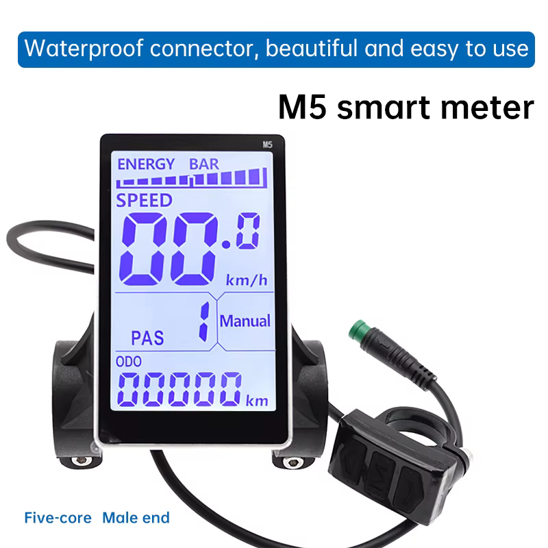 M5 vélo électrique écran d'affichage LCD 5 broches e-bike compteur de vitesse
