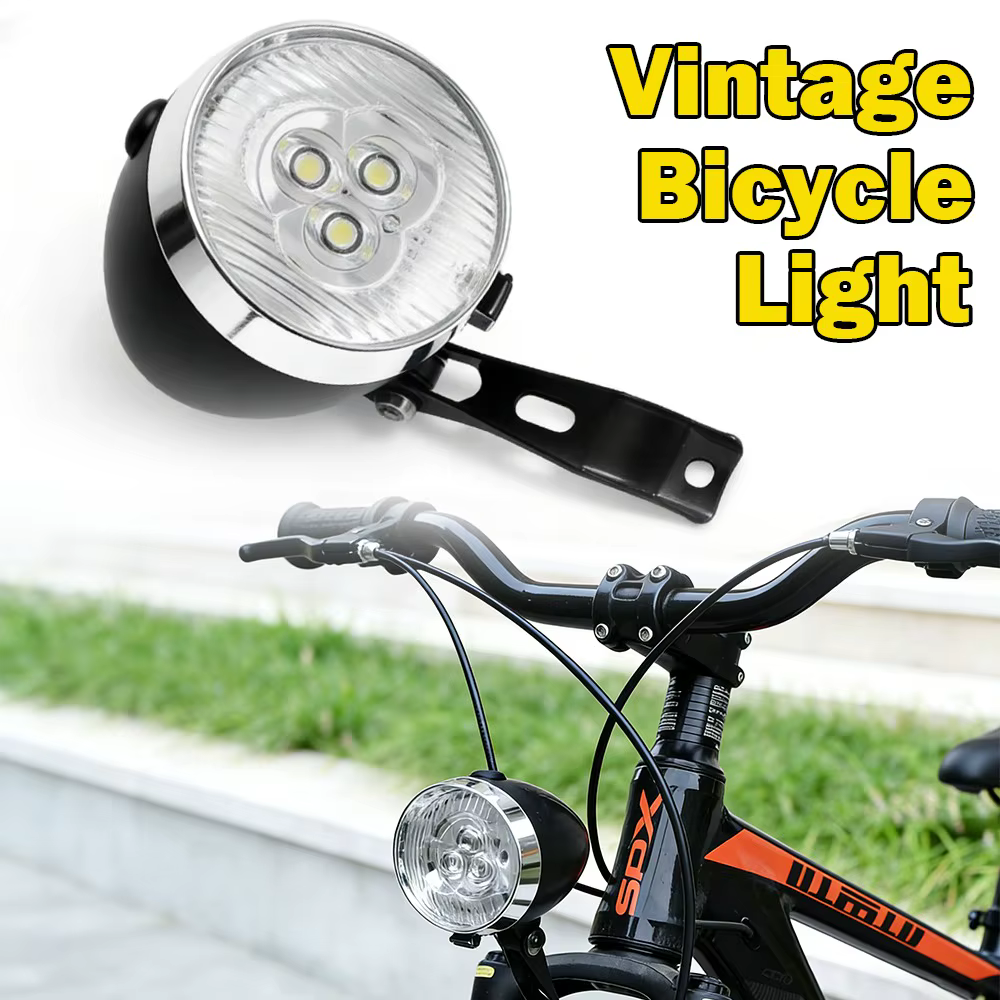 Phares avant de vélo vintage 3 LED