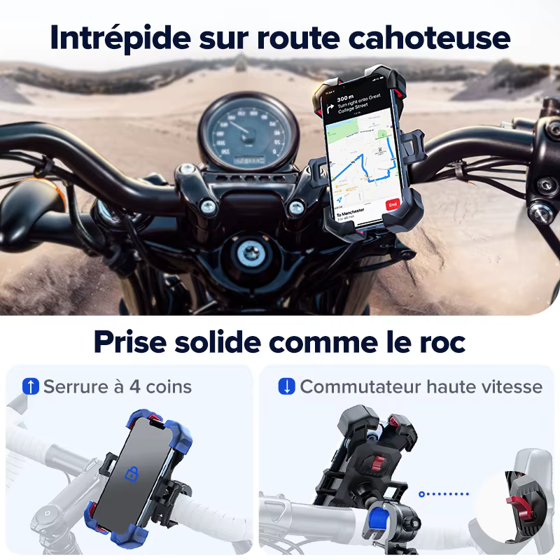 Joyroom-Support de téléphone portable antichoc pour vélo et moto