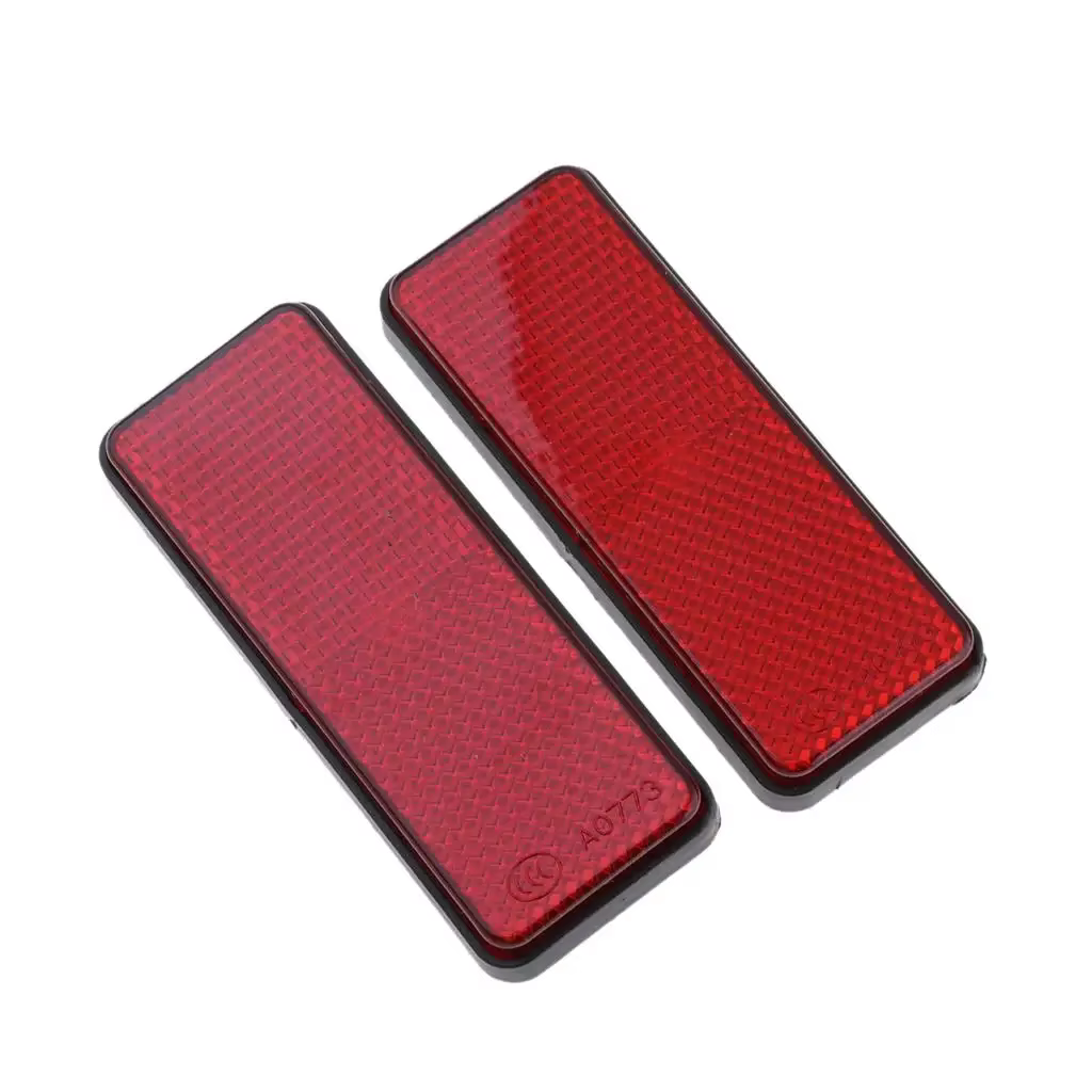 Réflecteur carré en plastique rouge pour scooter RL, 2 pièces, nouveauté