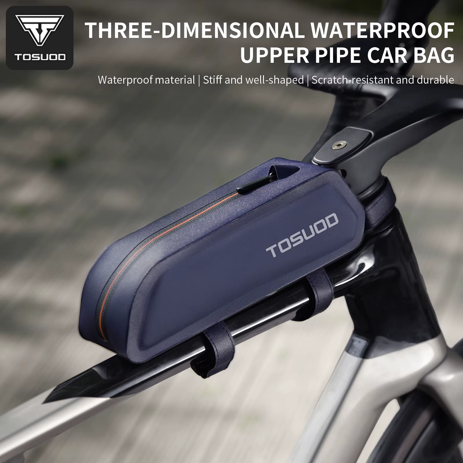 TOSUOD – sac de vélo imperméable pour tube supérieur