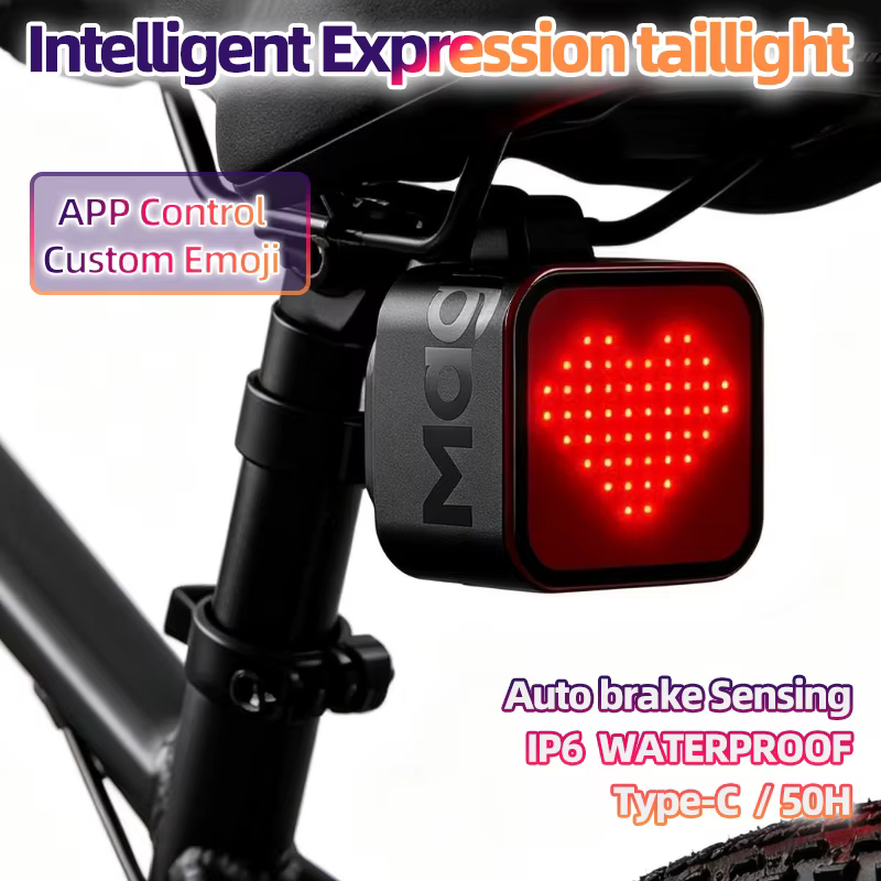 Feu arrière intelligent pour vélo avec contrôle par application
