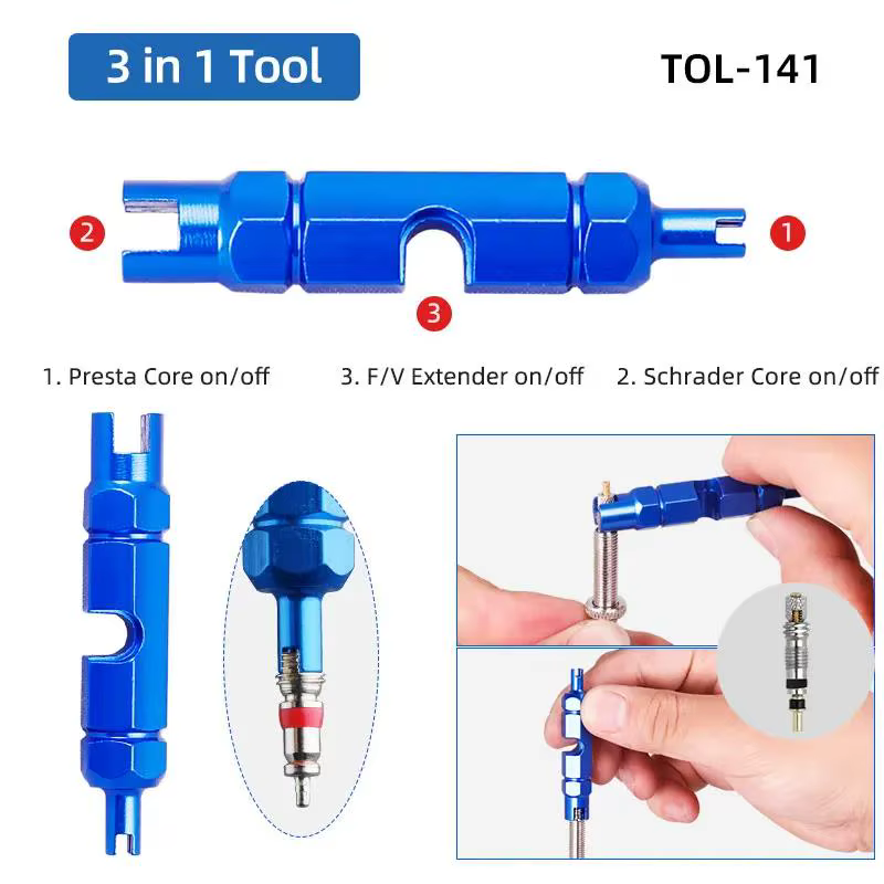 Outils de réparation portables de Valve de vélo