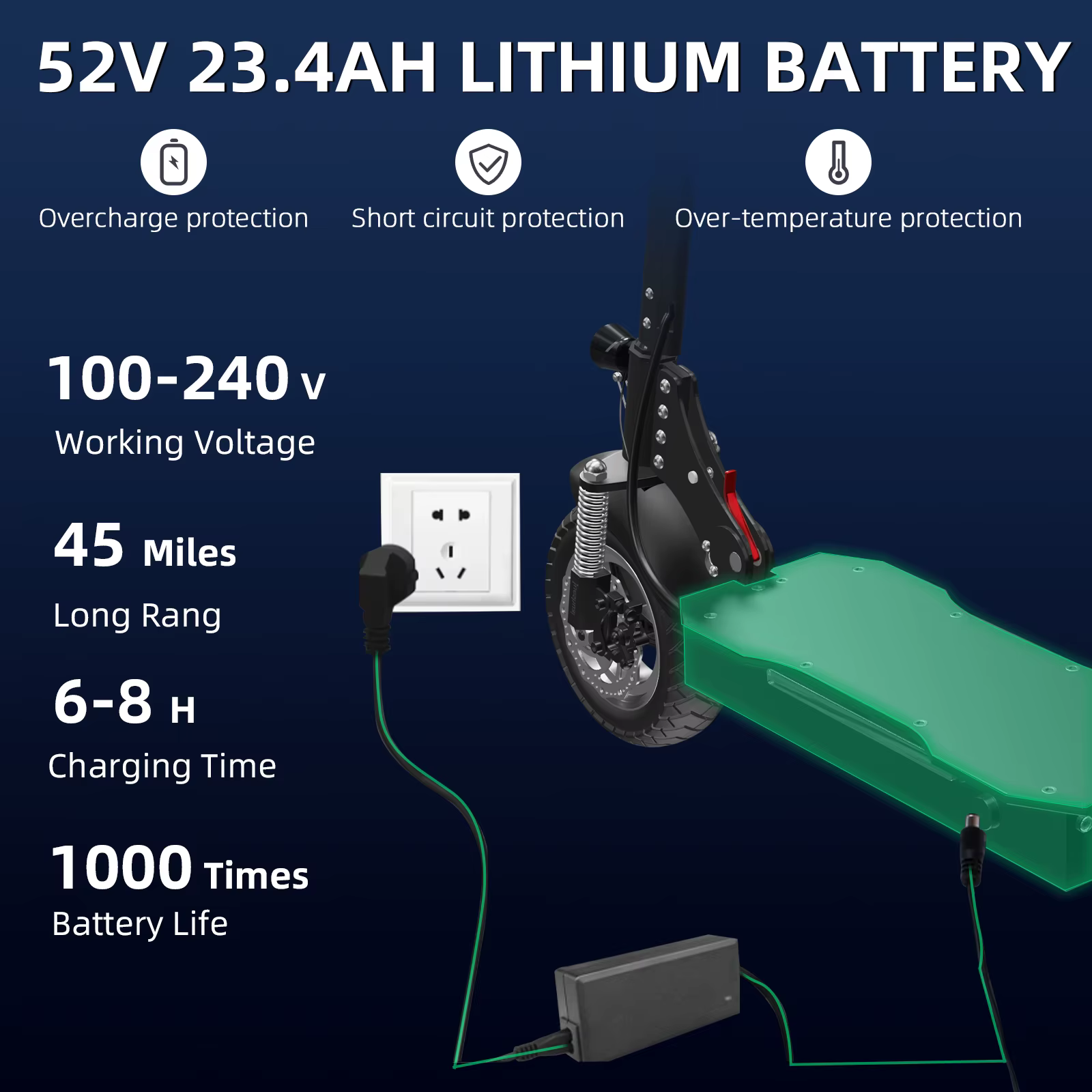 Trottinette électrique à moteur simple/double 2500W/3000W, vitesse élevée 64KM/H, frein à disque, pliable, E-Scooter EABS pour adultes, pneus de 10 pouces