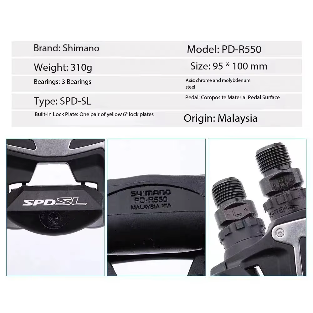 Pédales de vélo de route SHIMANO PD‑R7000 PD‑R550 SPD‑SL