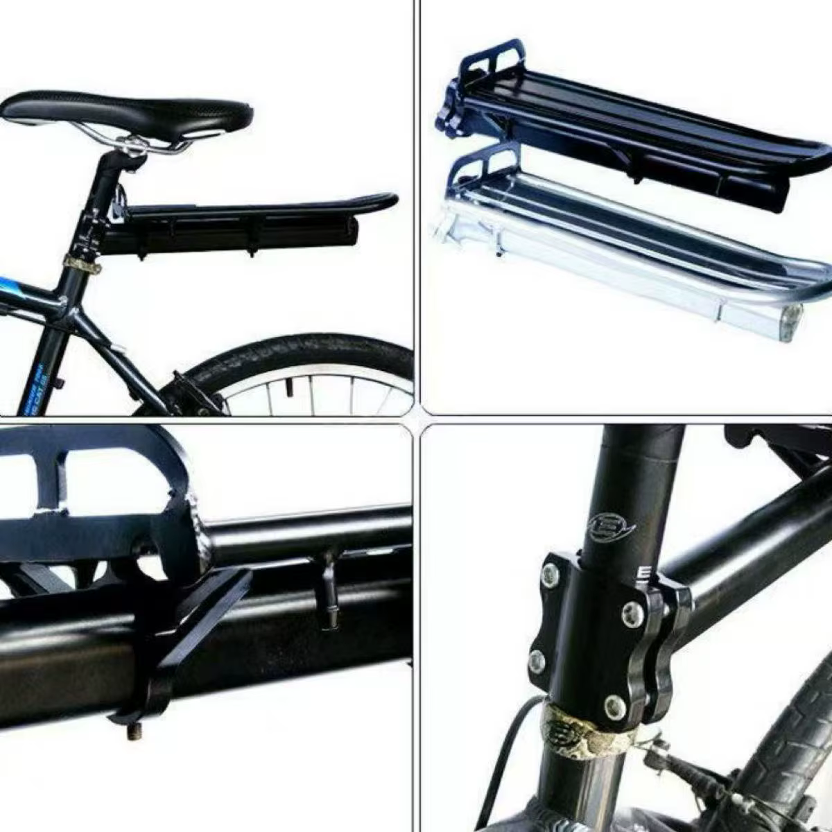 Porte-bagages de vélo en alliage d'aluminium