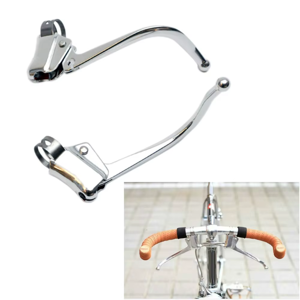 1 Paire de Leviers de Frein de Vélo en Acier Inoxydable