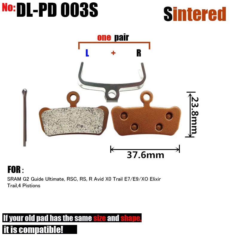 Plaquettes de frein à disque de vélo