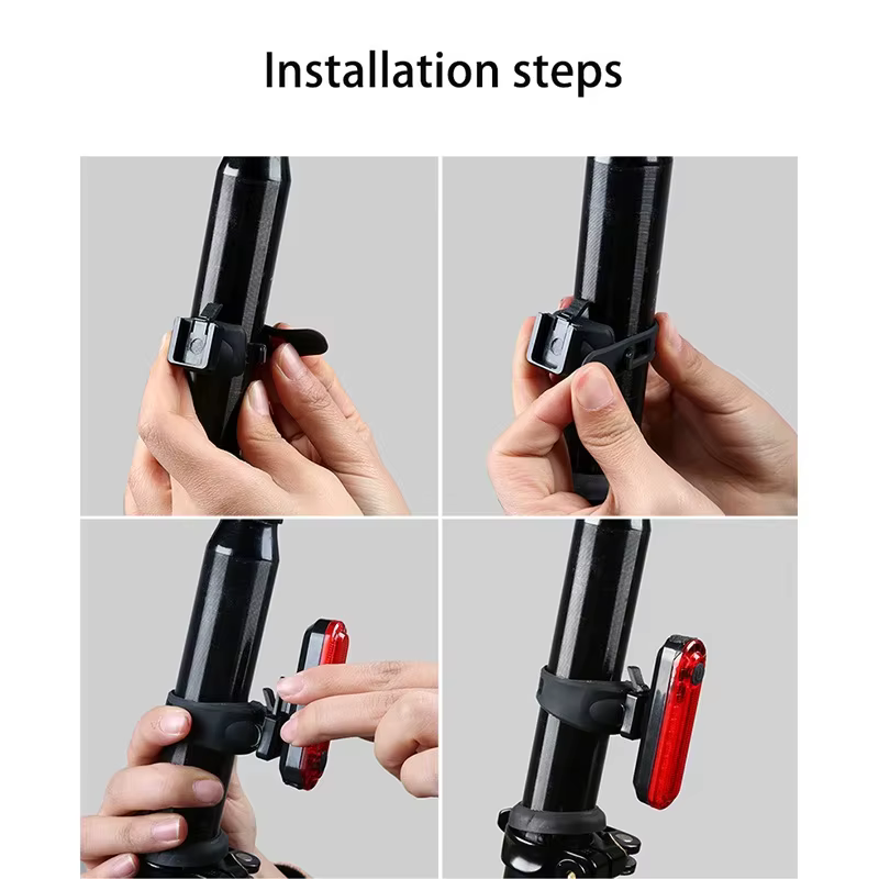 Feu arrière de vélo LED rechargeable par USB