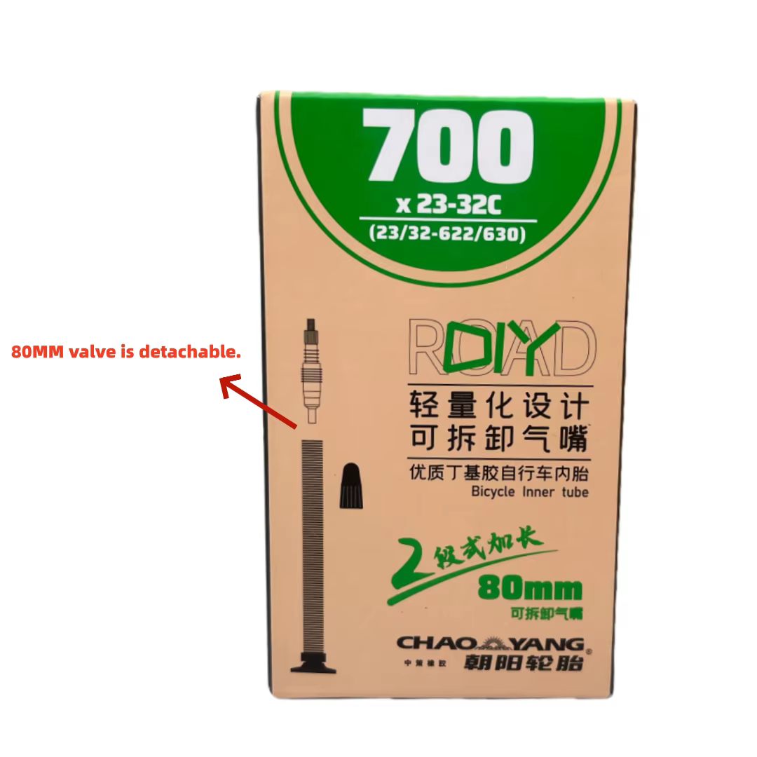 Chambre à air de vélo de route CHAOYANG 700c 700x23/32C en caoutchouc